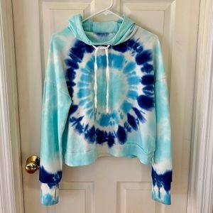 90 Degree by Reflex Tie Dye Cropped Hoodie M